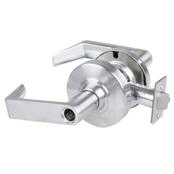 Schlage Door Lever Lockset, Angled, Classrm, Grade1, Lockset Grade: 1 ND75CD RHO 626